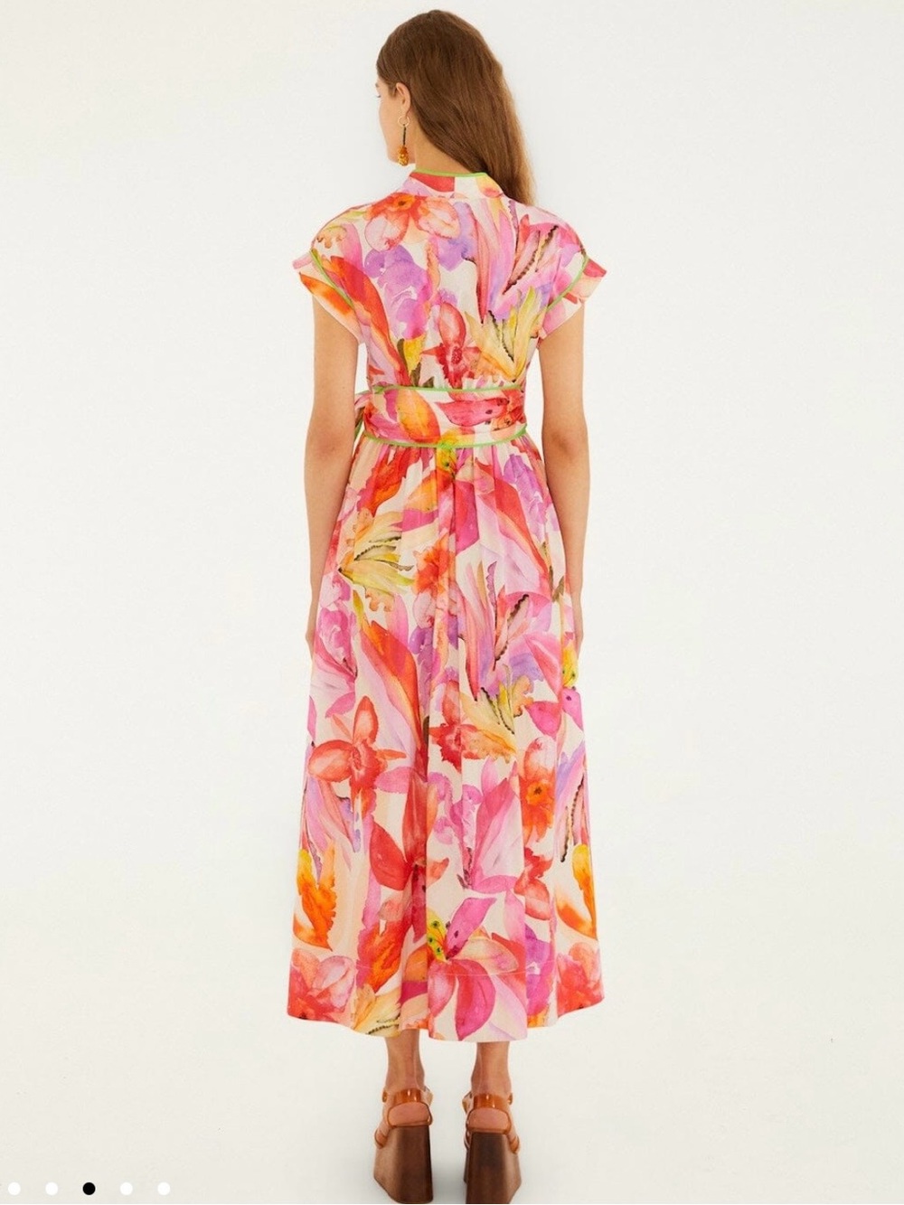 Farm Rio Multicolor Artsy Flora Belted
Maxi Dress. Medium. NWT. - Picture 3 of 6
